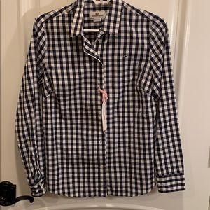 Navy gingham vineyard vines button down -brand new
